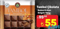TAMBOL ÇİKOLATA BADEM KROKAN DOLGULU 100 G